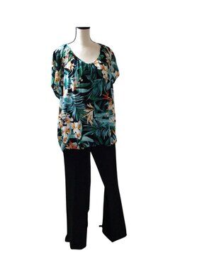 Rivers EST 1979 Australian   * Tropical Floral Blouse * Size 22 * Cap Sleeves